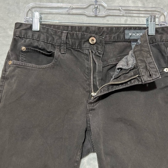Bonobos Tailored Fit Chino Pants 29x31 Dark Gray. 5 Pockets Soft Stretch Fabric - Picture 3 of 7